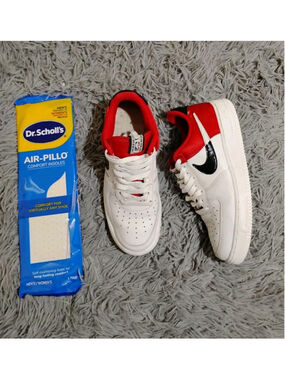 Nike Air Force 1 LV8 AF1 NBA Red Satin White Men Size 8 No Insoles BQ4420-600